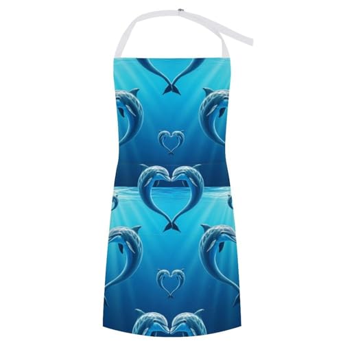 Cooking Apron for Adults with Pockets, Waterproof Oil Resistant Bib for Kitchen Restaurant BBQ Baking - color: Style (327)