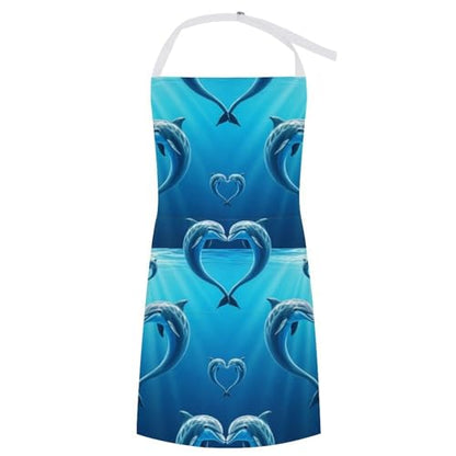 Cooking Apron for Adults with Pockets, Waterproof Oil Resistant Bib for Kitchen Restaurant BBQ Baking - color: Style (327)