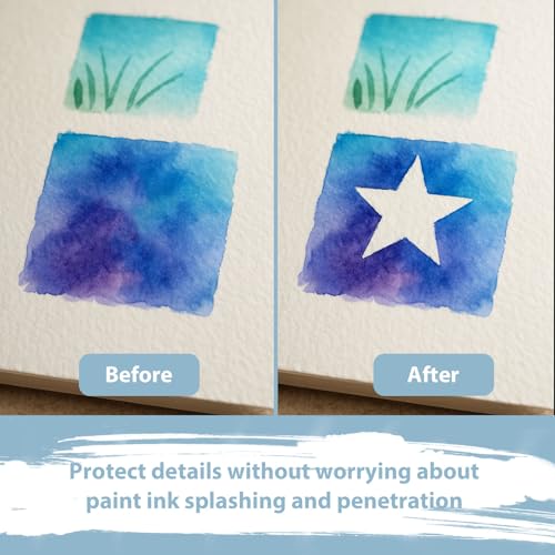 Blue Masking Fluid for Watercolor Painting 30ml, Fast-Drying, Easy Peel, Prevent Staining, Reserve Paper Highlights - color: Blue