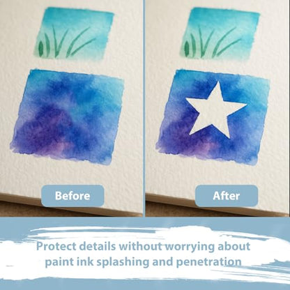 Blue Masking Fluid for Watercolor Painting 30ml, Fast-Drying, Easy Peel, Prevent Staining, Reserve Paper Highlights - color: Blue