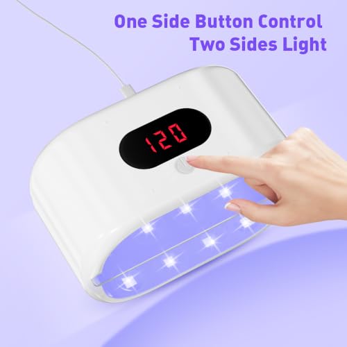 OSBANG Upgraded UV Light for Resin, Double-Sided Fast Curing UV Resin Lamp with USB Line & Large Digital Display Timer, Longer Time Setting UV Light with Silicone Mold for Craft, Jewelry Making - size: UV Resin Light M2