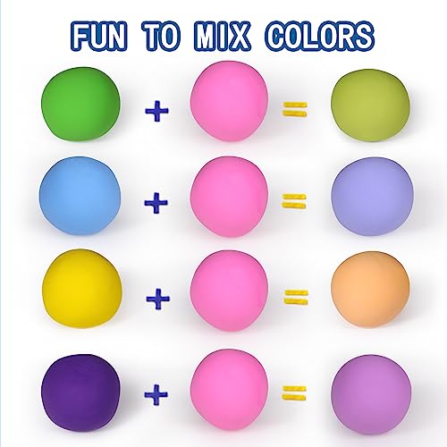 ifergoo Pink Air Dry Clay - Moldable Cosplay, DIY Creative Modeling Clay for School Arts & Craft Project, Fake Bake, Slime Supplies, Super Light Magic Foam Molding Clay, Soft, No-Sticky, 1.1LBS/500G - color: Pink/500g
