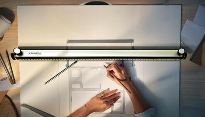 Proartek PK00015 Model PXB24 Portable Drafting Drawing Board 18" x 24"; PXB Series; Adjustable Aluminum Parallel Straightedge; Carry Handle; Architecture Tool for Students and Professionals - size: 18" x 24"