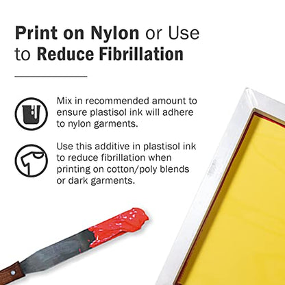 Rapid Cure® Nylon Bonding Additive - Screen Print Freely On Nylon Now with No Concerns. for Use with Any of Your Favorite Plastisol Inks. (8oz) - size: 8 fl oz