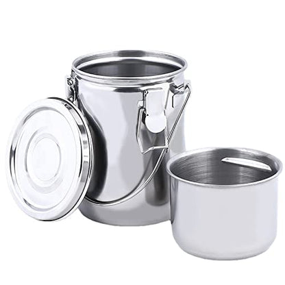 Tosnail Stainless Steel Leak-Proof Paint Brush Washer with Lid and Removable Filter Screen Portable Paint Brush Cleaner - Large - style: Leak-Proof Large