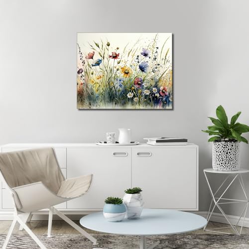 TUMOVO Paint by Numbers Wildflower DIY Adults' Paint-by-Number Kits on Canvas, 16 x 20 Inch - color: Flowers