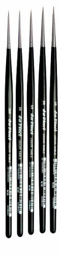 da Vinci Watercolor Series Miniature Detail Paint Brush Set, Russian Red Sable, Multiple Sizes - size: Multiple Sizes, style: Russian Red Sable Miniature Set