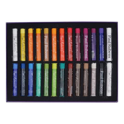 PR Oil Pastels Set of 24 Colors – Vibrant, Smooth & Blendable Soft Pastel Crayons for Artists, Students & Beginners – Non-Toxic, Rich Pigment, Ideal for Paper, Glass, Metal & More