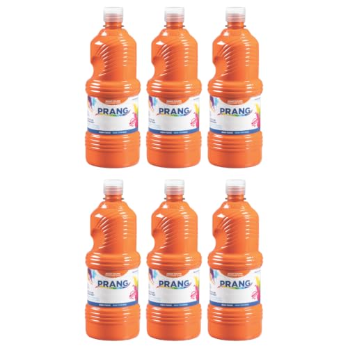 Prang Ready-to-Use Tempera Paint Quart, 32 oz., Orange, 6 Count - color: Orange (Pack of 6)