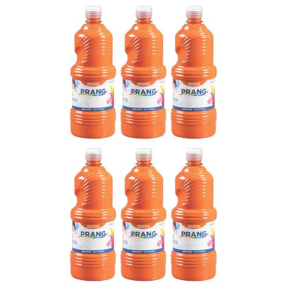 Prang Ready-to-Use Tempera Paint Quart, 32 oz., Orange, 6 Count - color: Orange (Pack of 6)