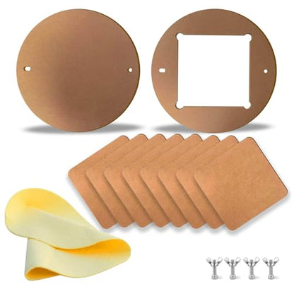 Gkesgm 2 Pcs 12" Round Pottery Wheel Bats and 8 Pcs 7" Square Inner Bats with 1Pc Batmate for Potters and Clay Artists,Ceramic Bat System for Clay Making and Sculpting