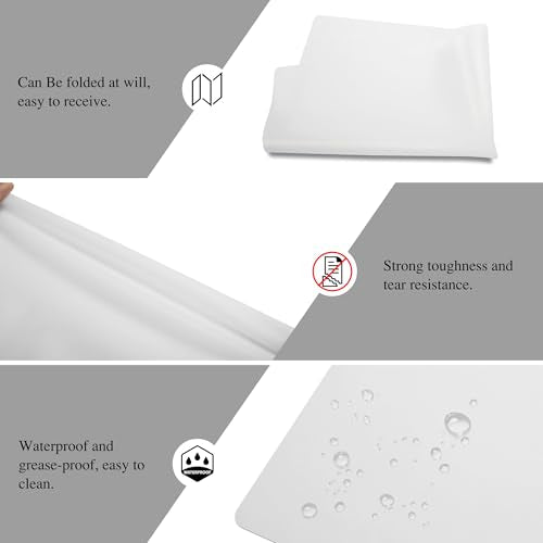 2Pcs 15.7"x 11.8"x 0.03" Frosted Silicone Table Mats, Silicone Placemats for Baking, Jewelry, Painting - color: Frosted, size: 15.7"x 11.8"