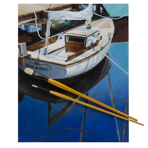 Creative Mark Mimik Hog Professional Synthetic Hog Bristle Paint Brush - Versatile Alternative to Natural Hog Hair Paint Brushes for Oil Painting, Acrylics, Inks, Dyes, Gouache, Watercolors & More