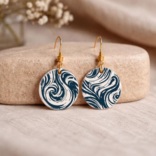 2 Sheets Wave Swirl Silk Screen Stencil, Flowing Water Nautical Self-Adhesive Silk Screen Printing Stencils Reusable Mesh Stencil for Painting on Wall, Wood, T-Shirt, Home Craft Decor - style: Marble Pattern