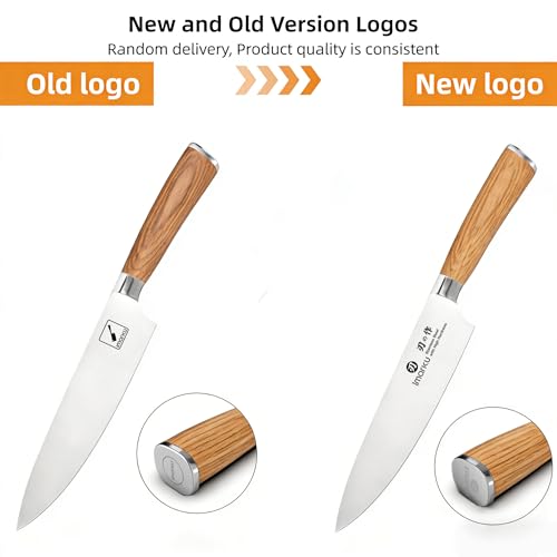 imarku Chef Knife - Pro Kitchen Knife 8 Inch Chef's Knives Japanese SUS440A Stainless Steel Sharp Paring Knife with Ergonomic Handle, Golden Handle, Birthday Gifts for Men and Women,Gyutou Knives - color: Golden