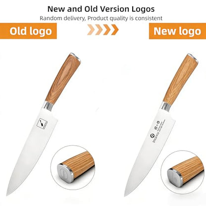 imarku Chef Knife - Pro Kitchen Knife 8 Inch Chef's Knives Japanese SUS440A Stainless Steel Sharp Paring Knife with Ergonomic Handle, Golden Handle, Birthday Gifts for Men and Women,Gyutou Knives - color: Golden