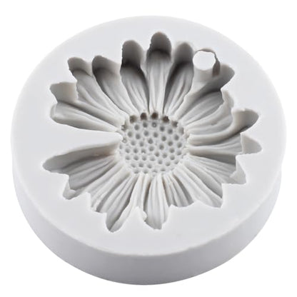 Daisy Flower Polymer Clay Mold Daisy Silicone Molds Chrysanthemum Flower Mold for DIY Crafts Jewelry Making Epoxy Resin Casting Air Dry Clay Plaste - color: Style F