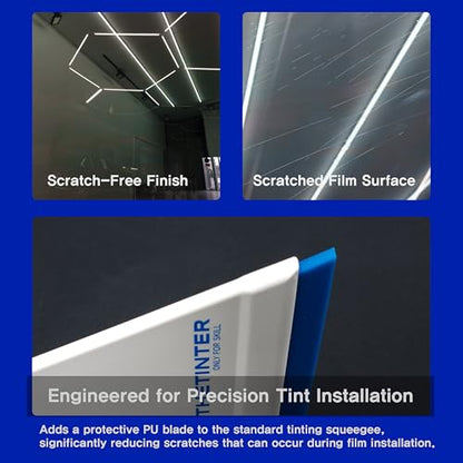 Window Tint Squeegee Kit – Professional Car Tinting Tools Set with PU Blade & ABS Handle, Scratch Free Squeegee for Window Tint, Vinyl Wrap, PPF & Auto Detailing