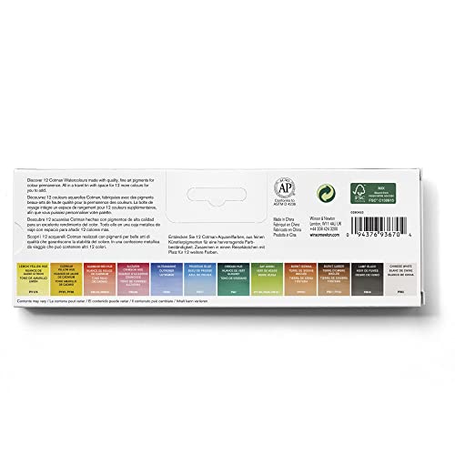 Winsor & Newton Cotman Watercolor Paint Set, Customisable Travel Tin, 12 Half Pan - style: 12 Half Pan Travel Tin
