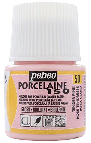Pebeo Porcelaine 150, China Paint, 45 ml Bottle - Tender Pink - color: Tender Pink, size: 1.52 Fl Oz (Pack of 1)