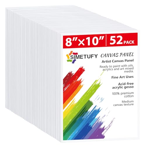 84 Pack Canvas Boards for Painting, Including 32 Pack 11 x 14 Inch Canvas and 52 Pack 8 x 10 Inch Blank Canvas for Painting Using Acrylic Paint or Oil (Pre-Primed)