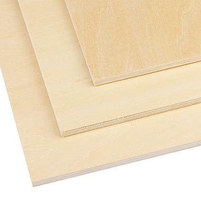20 PCS 8 Inch Square Basswood Board, Thickness 6 mm, Basswood Sheets, balsa Wood Sheet,Plywood Sheets for Laser, CNC Cutting, Wood Burning, Drawing Painting, Wood Engraving,by GNIEMCKIN - size: 20 PCS 8 Inch Thickness 1/4 Inch