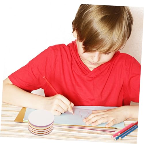 ARTIBETTER 5pcs Round Rubber Carving Blocks for DIY Stamp Making Durable Soft Rubber Engraving Material for Craft Projects and Art Practice