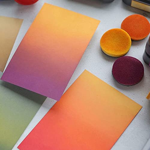 Ink Paints Mixing Blending Tool Mini Round Foam Refills, for Scrapbooking Craft, Control of Ink Placement, No More Inky Fingers Ink Blending Tool with Spare Pads for Rubber Stamping & Scrapbooking - color: 1 Handle+12 Foam Refills