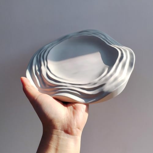 Wehous Irregular Tray Silicone Molds, Wave Flower Tray Resin Concrete Mold, 3D Unique Ocean Wave Shape Storage Container Mold for Epoxy Casting Cement Jewelry Candle Holder Soap Dish Plates DIY Craft - color: Mountain Tray