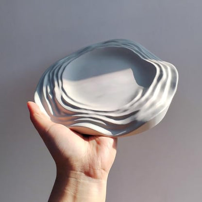 Wehous Irregular Tray Silicone Molds, Wave Flower Tray Resin Concrete Mold, 3D Unique Ocean Wave Shape Storage Container Mold for Epoxy Casting Cement Jewelry Candle Holder Soap Dish Plates DIY Craft - color: Mountain Tray
