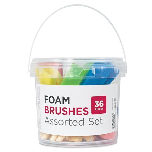 Foam Brushes Assorted Set, Multiple Shapes and Sizes, Kids Crafts, Ages 6+