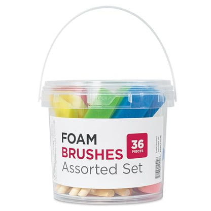 Foam Brushes Assorted Set, Multiple Shapes and Sizes, Kids Crafts, Ages 6+