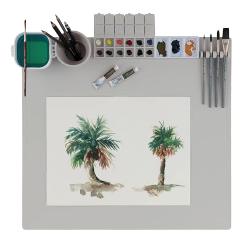 Creative Mark AquaMat Extra Large 23 3/8" x 21 3/8" Non-Slip Silicone Mat for Arts and Crafts, Workspace for Painting, Crafting, Epoxy, Resin, Clay, Craft Table Protector and Office Table Mat