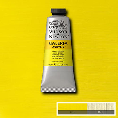 Winsor & Newton Galeria Acrylic Color, 60ml (2-oz) Tube, Lemon Yellow - color: Lemon Yellow, style: 2-oz Tube