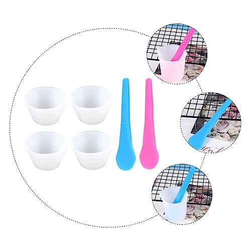 OSALADI 1Set DIY Epoxy Mixing Cups Silicone Mixing Cups Silicone Stir Sticks for Crafting Paint and Glue Projects Reusable Easy to Clean for Batch Mixing