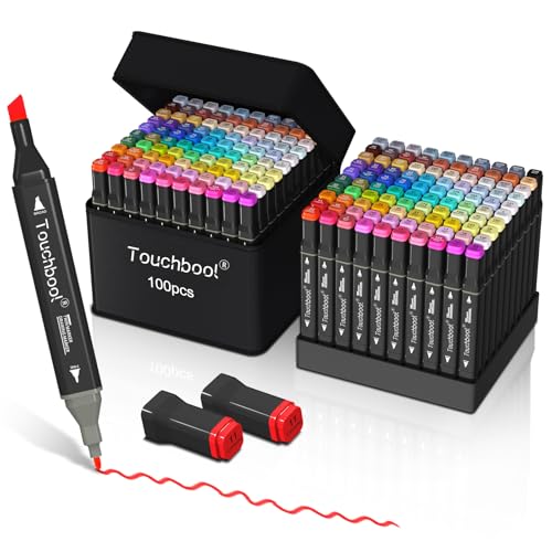 100 Color Alcohol Markers,Dual Tip Art Marker Pen, Classic Series Alcohol Felt Permanent Markers, Animation Art Sketch Sketching, Alcohol-based Markers - size: 1 Count (Pack of 100)