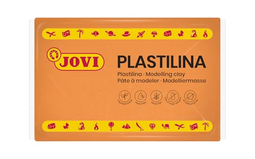 Jovi - Modeling Clay, 3 Pounds Total, 4 Non-Drying Orange Bars, 0.77lb Each | Professional Arts and Crafts Non-Toxic and Gluten Free plasticine - color: Orange