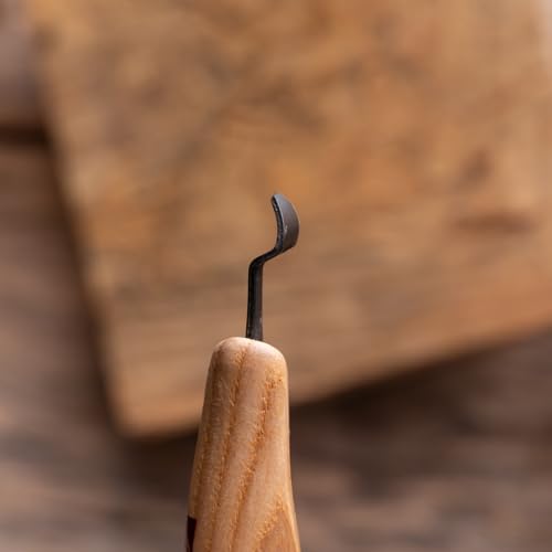 FLEXCUT Wood Carving Tools | Right-Handed Scorp | Gouge for Wood Carving | 5/16 Inch |KN23 | 1095 High Carbon Steel Blade | Made in the U.S.A. - style: 5/16" Right-Handed Scorp