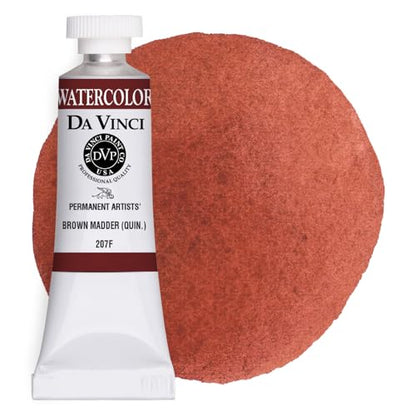 DA VINCI PAINTS Professional Artist Watercolor Paint, Brown Madder (Quinacridone), 15mL - color: Brown Madder (Quinacridone), style: 15mL