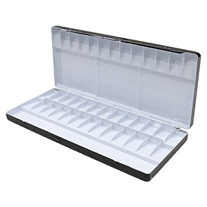 Aluminum Watercolor Palette 39 Well (8.1" x 3.4" x 0.7") - color: White, size: 39 Well (8.1" x 3.4" x 0.7")