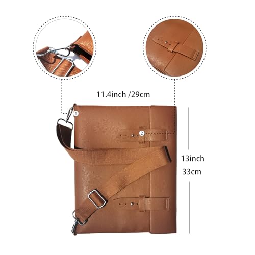 Leather Sketch Book Cover, Leather Sketchbook Holder for 9"x12", Travel Sketch Board Pad Pencil Holder, Drawing SketchBook Cover Pencil Case, Painter Artist Sketch Pad Holder (Large) - size: Large