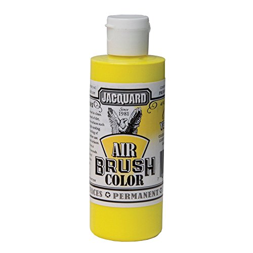 Jacquard Airbrush Color, 4 fluid ounces, Fluorescent Yellow - color: Fluorescent Yellow, size: 4 Fl Oz (Pack of 1)