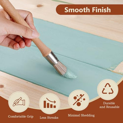 Trim Paint Brush, 0.6 Inch, 3 Pack, Small Paint Brushes for Walls, Touch Up, Trim Painting Tool for Detail Areas and Corners, Round Paint Brushes, Trim Brushes for Painting House Wall Edges - size: 0.6 Inch Round, 3 Pack