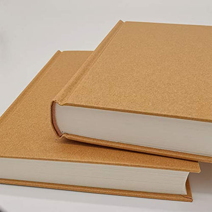 5.5x8.25 Sketch Book, Pack of 2, 240 Sheets (100gsm), Hardcover Bound Sketch Notebook, 120 Sheets Each, Acid Free Blank Drawing Paper, Ideal for Kids & Adults, Kraft Cover - size: A5
