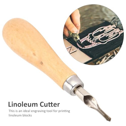 Beufee Linocut Tools, 2 Set Assortment Tools Block Cutters Craft Linoleum Cutter Kit Engraving Knife for Rubber Stamp