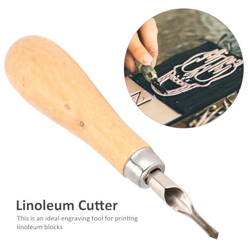 FLEXMAN 2 Set 5 in 1 Linoleum Cutter Tools, Multifunctional Rubber Block Stamp Carving Block Stamp Making Tool Kit for Printmaking Printing Stamp Soft Rubber Crafts