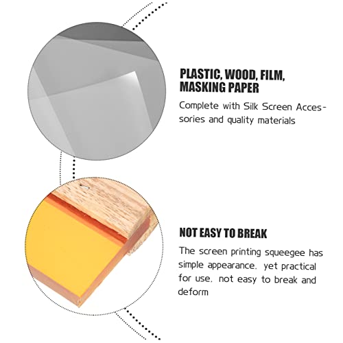 HOODANCOS 1set Screen Printing Squeegee Kit for Graphic and Textile Applications Scraper for Home Printing Silk Screen Accessory