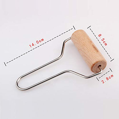 1 Piece 8.5cm Wide Wooden Brayer Wooden Rolling Pins 5D Diamond-Paint Art Tool Wooden Roller for Ceramic Pottery Clay Working