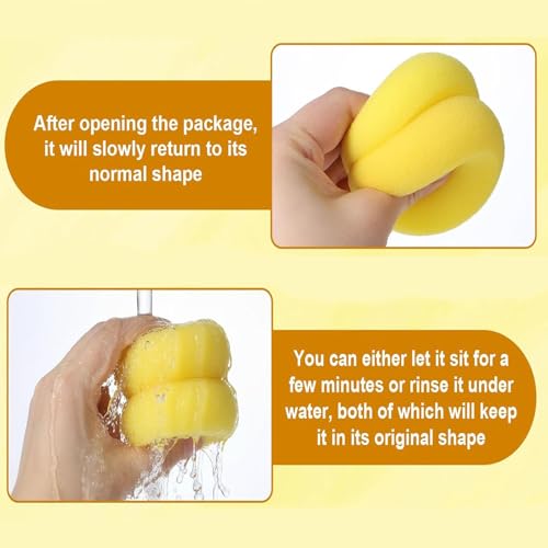 Pottery Craft Sponges, 4Pcs Round Soft Clay Sponge, 2.76In Yellow Paint Sponges for Art & Craft Pottery Clay Cleaning Ceramics Wall Face Painting - size: 4PC