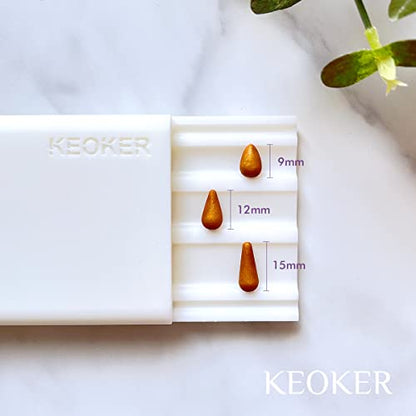 KEOKER Polymer Clay Bead Roller, Polymer Clay Earrings Tools, Round Bead Maker, Clay Jewelry Making Tool, Helps You Make Perfectly Round Beads in Three Sizes (Teardrop Shape Bead) - color: 8mm/10mm/12mm Teardrop Shape Bead